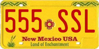 NM license plate 555SSL