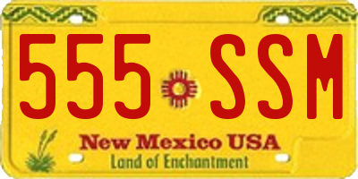 NM license plate 555SSM