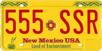 NM license plate 555SSR