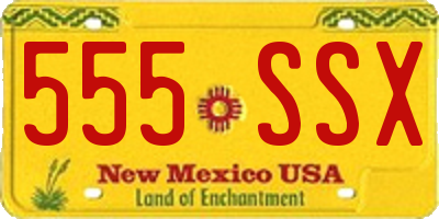 NM license plate 555SSX