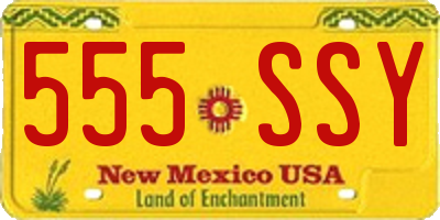 NM license plate 555SSY