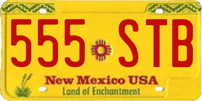 NM license plate 555STB