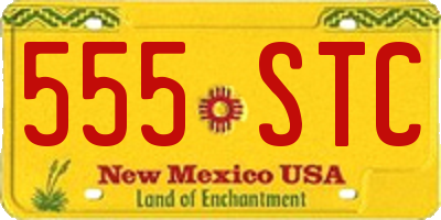 NM license plate 555STC