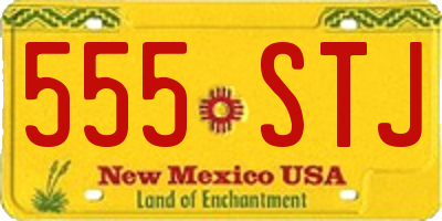 NM license plate 555STJ
