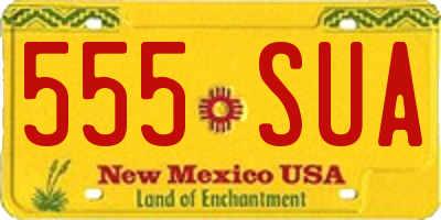 NM license plate 555SUA