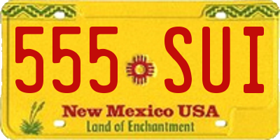 NM license plate 555SUI