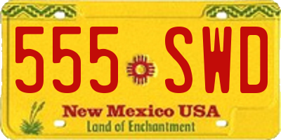 NM license plate 555SWD