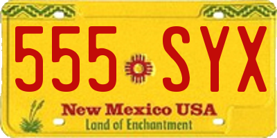 NM license plate 555SYX