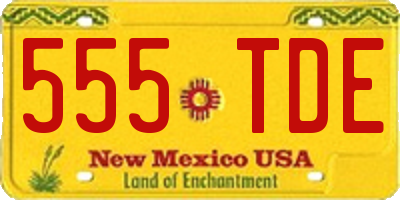 NM license plate 555TDE