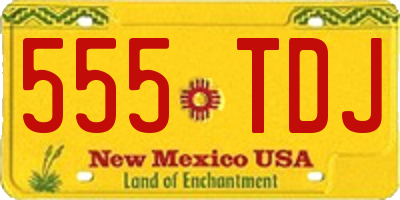 NM license plate 555TDJ