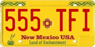 NM license plate 555TFI