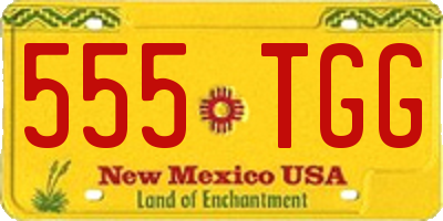 NM license plate 555TGG