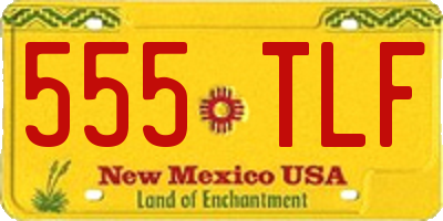 NM license plate 555TLF
