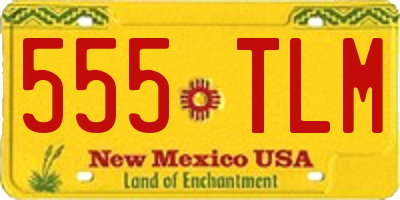 NM license plate 555TLM