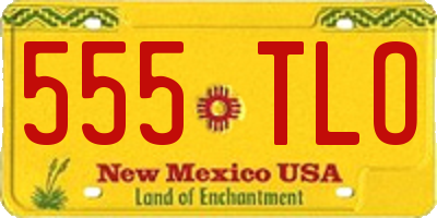 NM license plate 555TLO