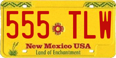 NM license plate 555TLW