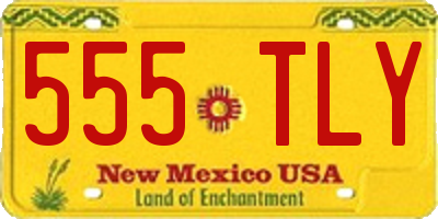 NM license plate 555TLY