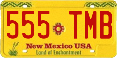 NM license plate 555TMB