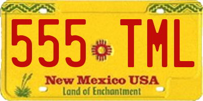 NM license plate 555TML