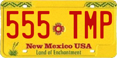 NM license plate 555TMP