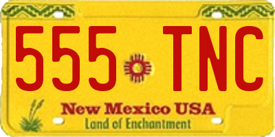 NM license plate 555TNC
