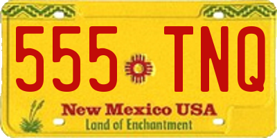 NM license plate 555TNQ
