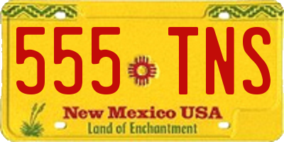 NM license plate 555TNS