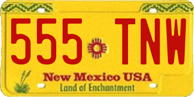 NM license plate 555TNW