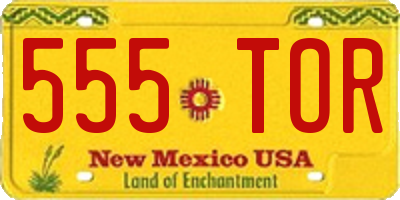 NM license plate 555TOR