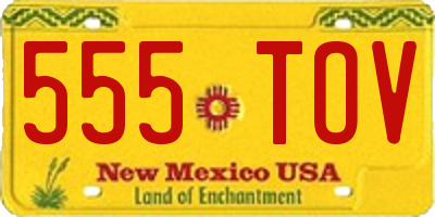 NM license plate 555TOV