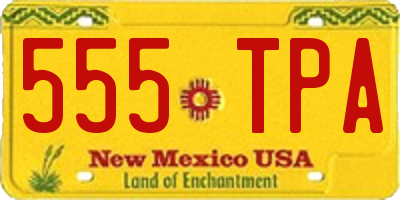 NM license plate 555TPA