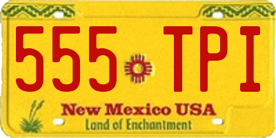 NM license plate 555TPI