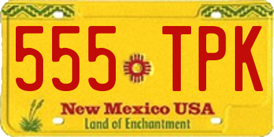 NM license plate 555TPK