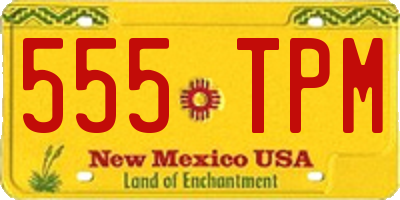 NM license plate 555TPM