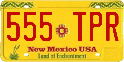 NM license plate 555TPR