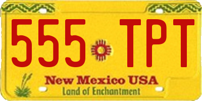 NM license plate 555TPT