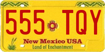 NM license plate 555TQY