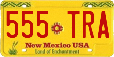 NM license plate 555TRA