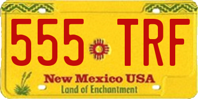 NM license plate 555TRF