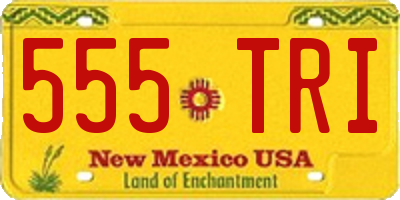 NM license plate 555TRI