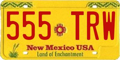 NM license plate 555TRW