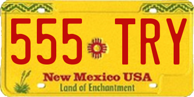 NM license plate 555TRY