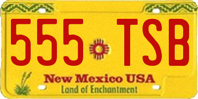 NM license plate 555TSB