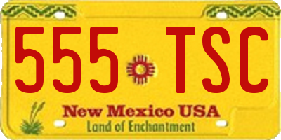 NM license plate 555TSC