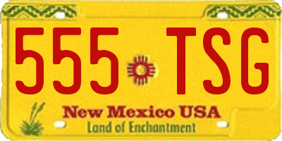 NM license plate 555TSG