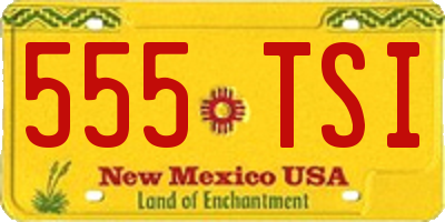 NM license plate 555TSI