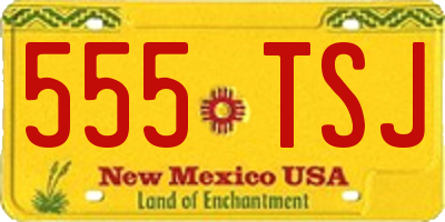 NM license plate 555TSJ