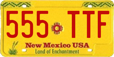 NM license plate 555TTF