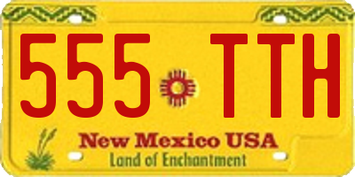 NM license plate 555TTH