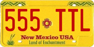 NM license plate 555TTL